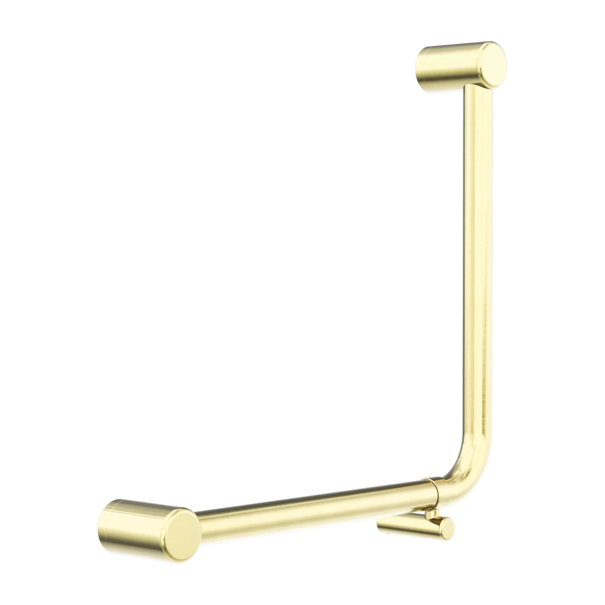 NERO MECCA CARE 32MM AMBULANT 90 DEGREE BENT TUBE GRAB RAIL 450X450MM BRUSHED GOLD