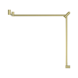 NERO MECCA CARE 32MM DDA ACCESSIBLE TOILET GRAB RAIL SET 90 DEGREE CONTINUOUS 600X1065X1025MM BRUSHED GOLD