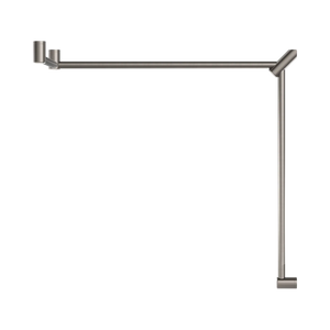 NERO MECCA CARE 32MM DDA ACCESSIBLE TOILET GRAB RAIL SET 90 DEGREE CONTINUOUS 600X1065X1025MM BRUSHED NICKEL