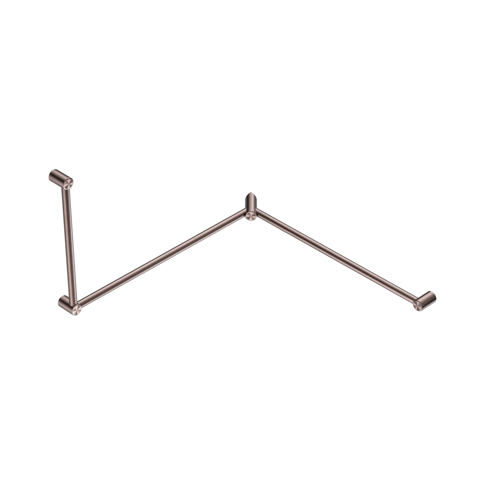 NERO MECCA CARE 32MM DDA ACCESSIBLE TOILET GRAB RAIL SET 90 DEGREE CONTINUOUS 600X1065X1025MM BRUSHED BRONZE