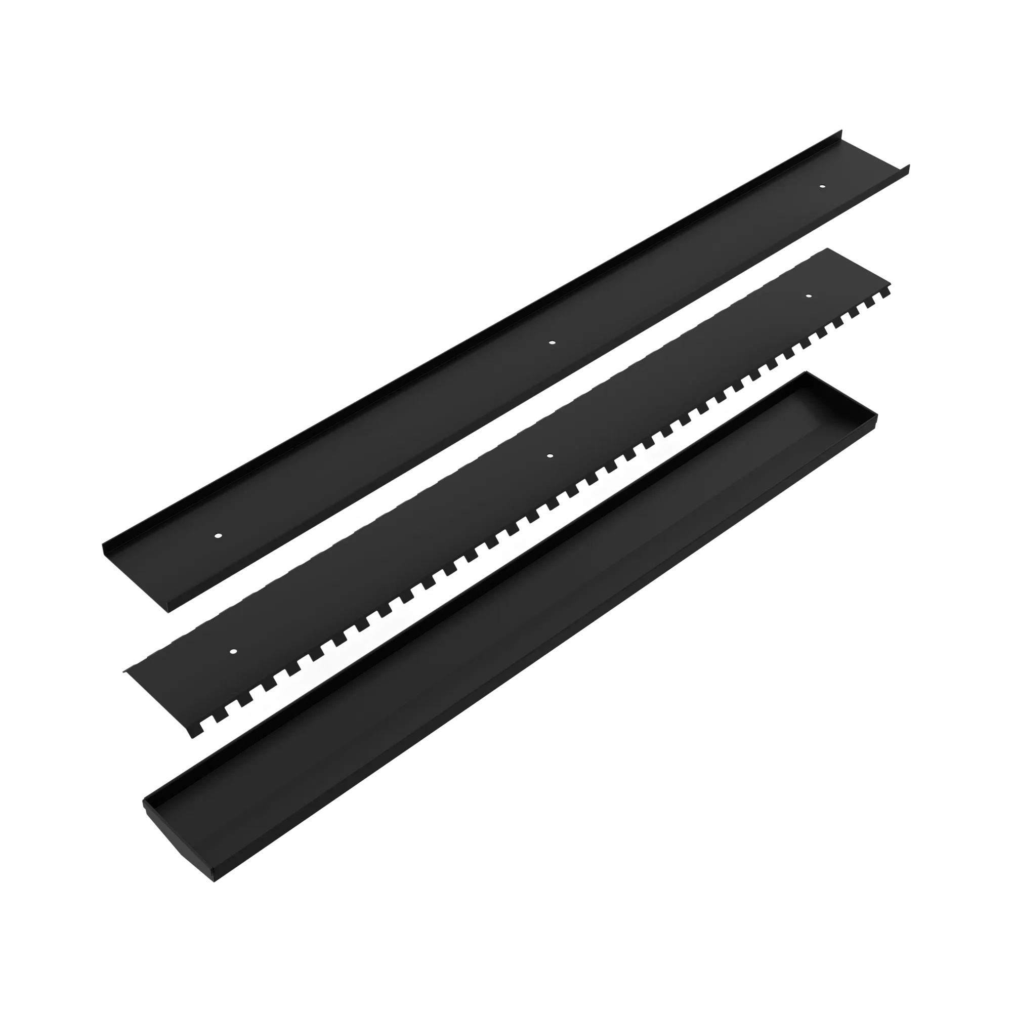 NERO TILE INSERT V CHANNEL 900X106MM FLOOR GRATE WITHOUT OUTLET MATTE BLACK