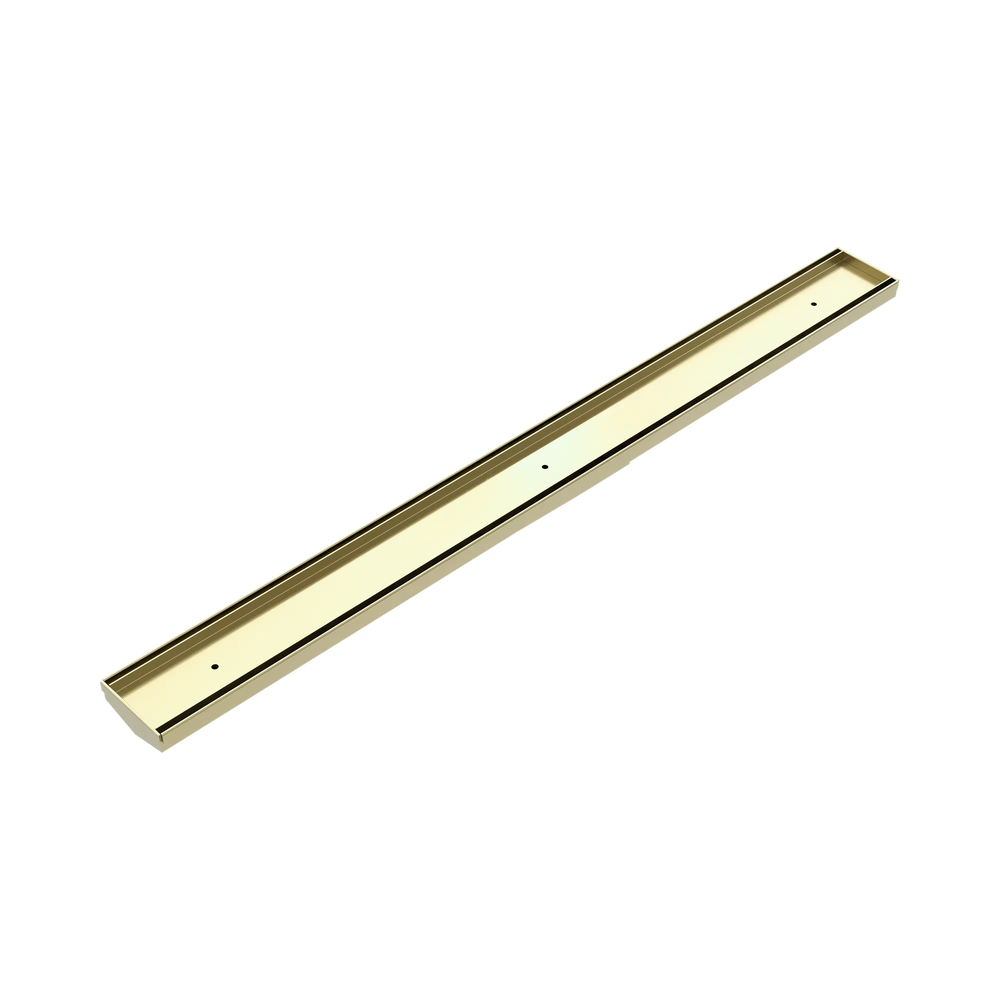 NERO TILE INSERT V CHANNEL 900X82MM FLOOR GRATE WITHOUT OUTLET BRUSHED GOLD