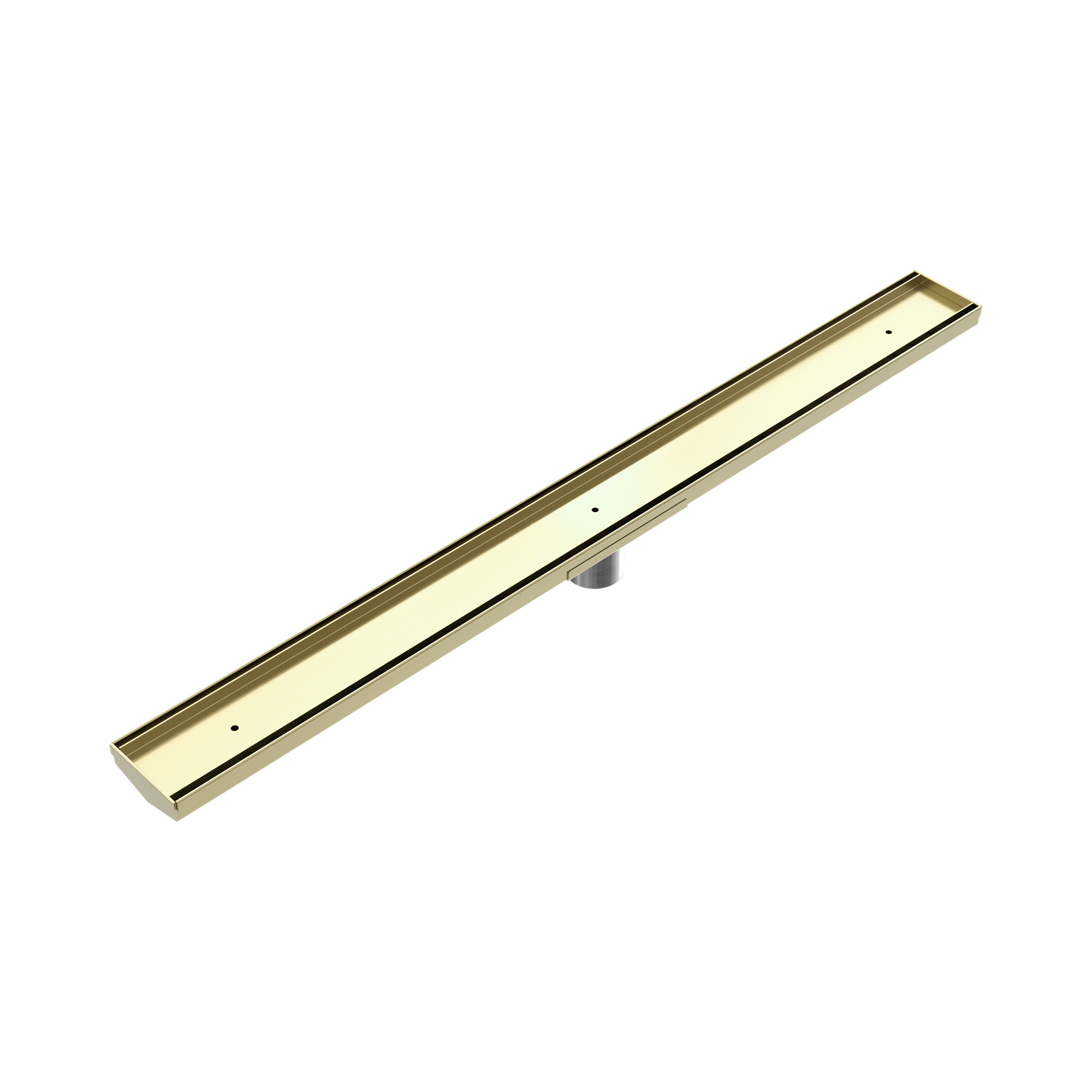 NERO V CHANNEL TILE INSERT FLOOR GRATE 900MM BRUSHED GOLD