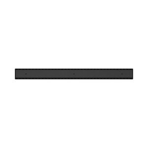 NERO TILE INSERT V CHANNEL 900X82MM FLOOR GRATE WITHOUT OUTLET MATTE BLACK