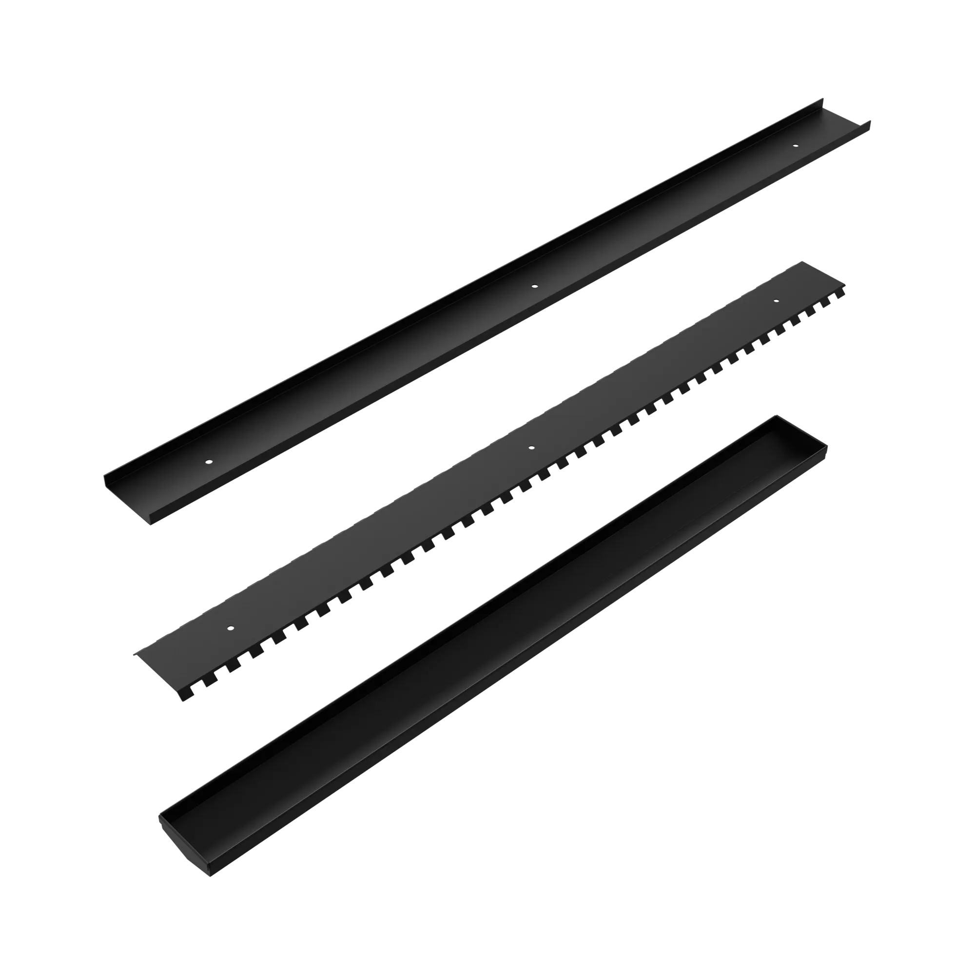 NERO TILE INSERT V CHANNEL 900X82MM FLOOR GRATE WITHOUT OUTLET MATTE BLACK