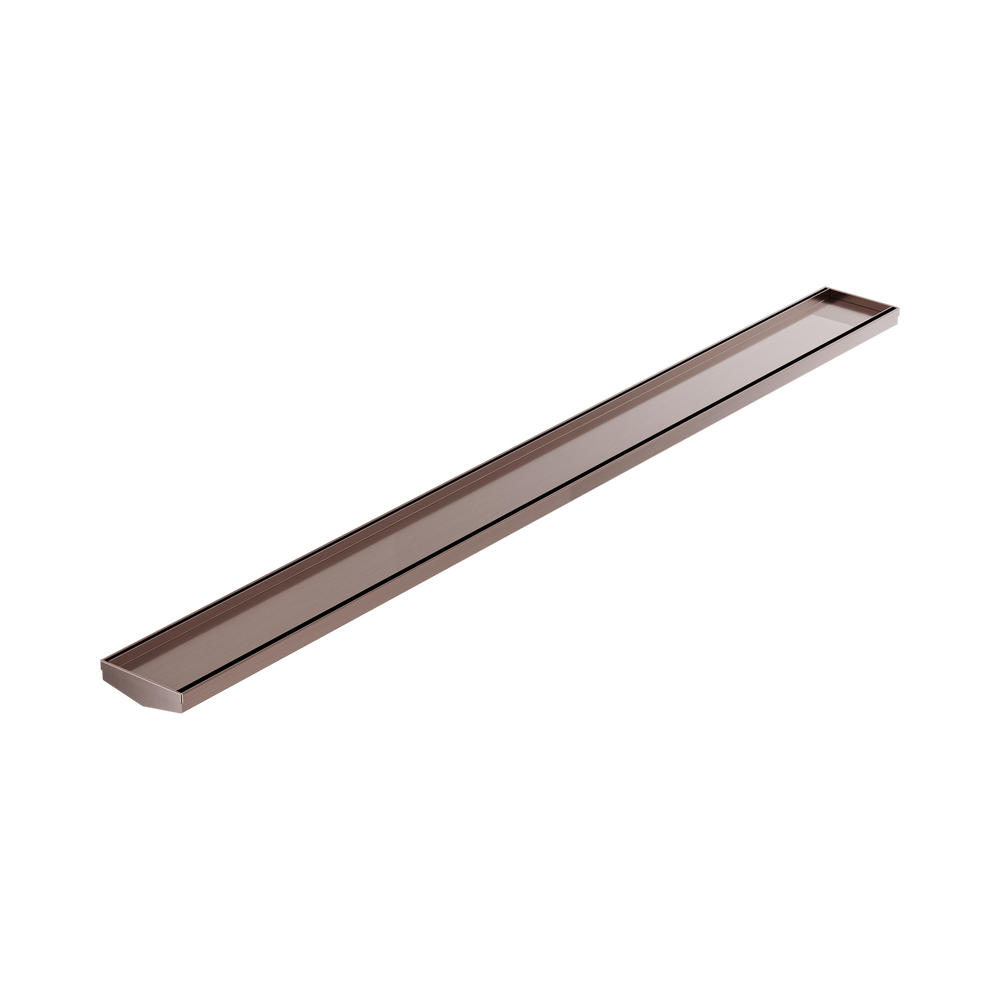 NERO V CHANNEL TILE INSERT FLOOR GRATE WITHOUT OUTLET BRUSHED BRONZE (AVAILABLE IN 600MM AND 1200MM)