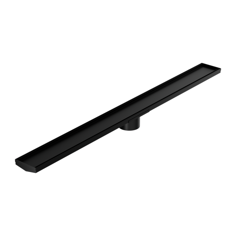 NERO V CHANNEL TILE INSERT FLOOR GRATE 1200MM MATTE BLACK (AVAILABLE IN 90MM AND 80MM OUTLET)