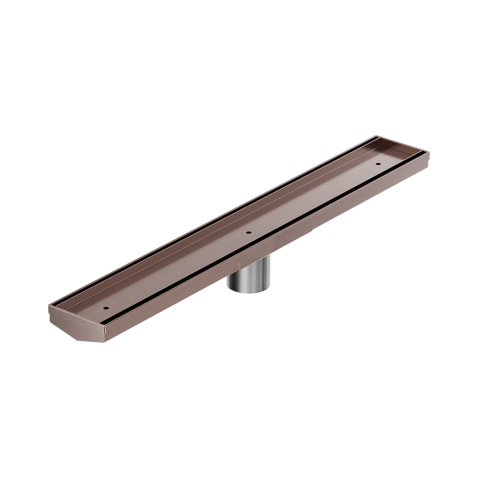 NERO V CHANNEL TILE INSERT FLOOR GRATE BRUSHED BRONZE (AVAILABLE IN 600MM AND 1200MM)
