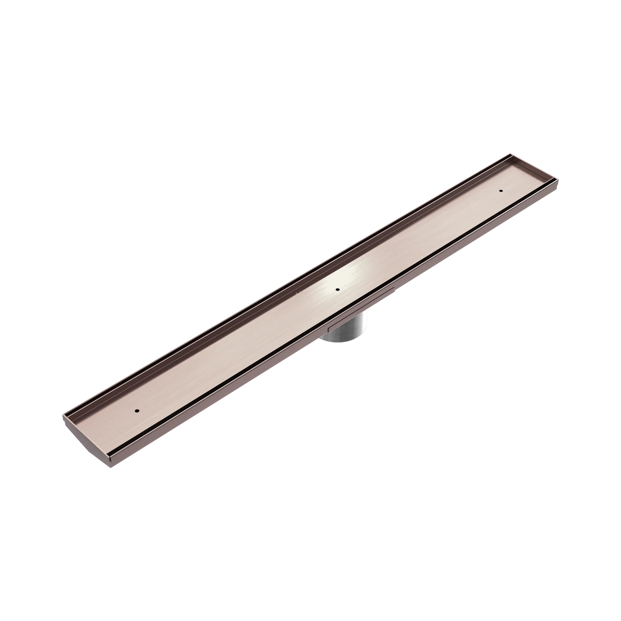 NERO TILE INSERT V CHANNEL 800X106MM FLOOR GRATE 90MM OUTLET BRUSHED BRONZE