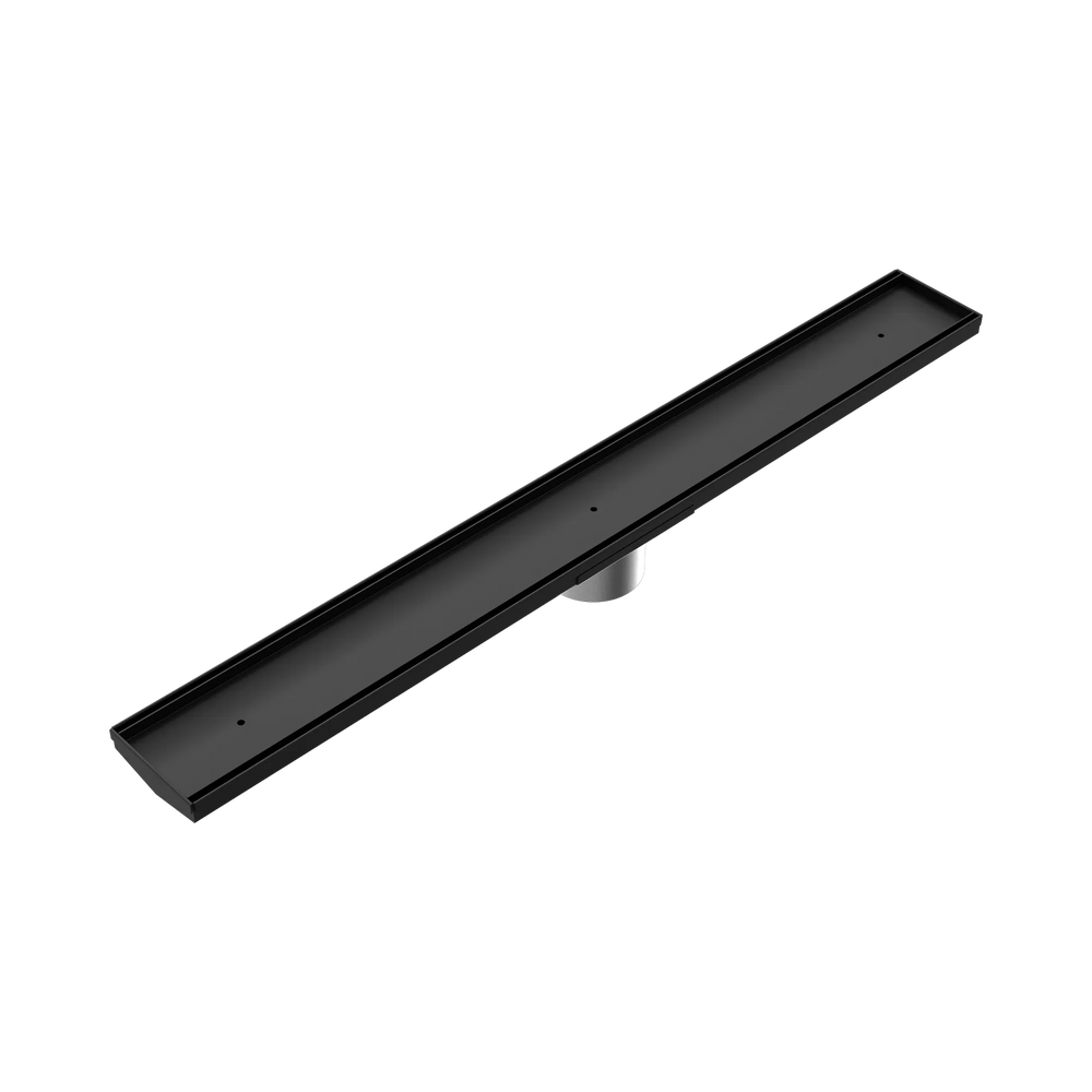 NERO TILE INSERT V CHANNEL 800X106MM FLOOR GRATE 80MM OUTLET MATTE BLACK