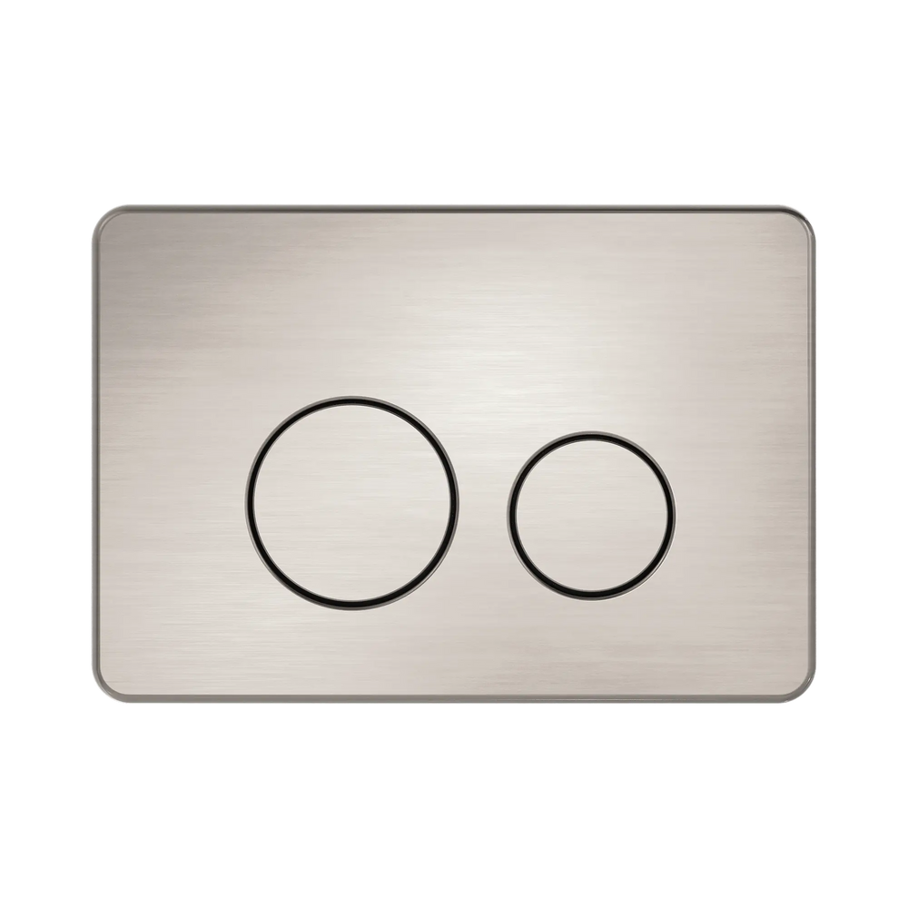 NERO IN WALL TOILET PUSH PLATE BRUSHED NICKEL