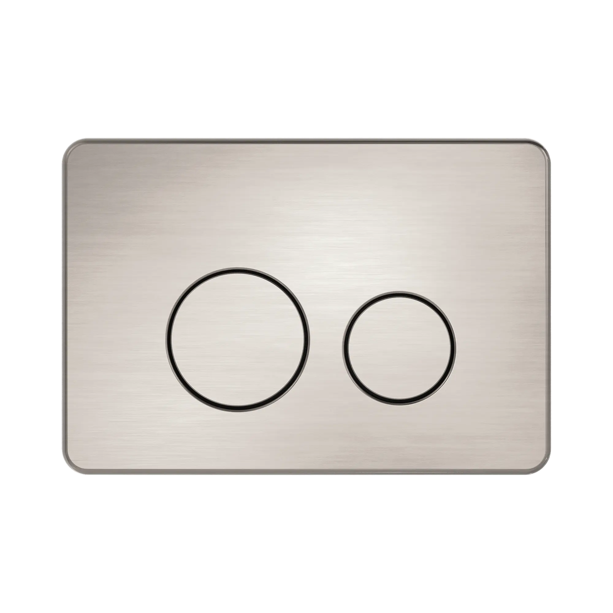 NERO IN WALL TOILET PUSH PLATE BRUSHED NICKEL
