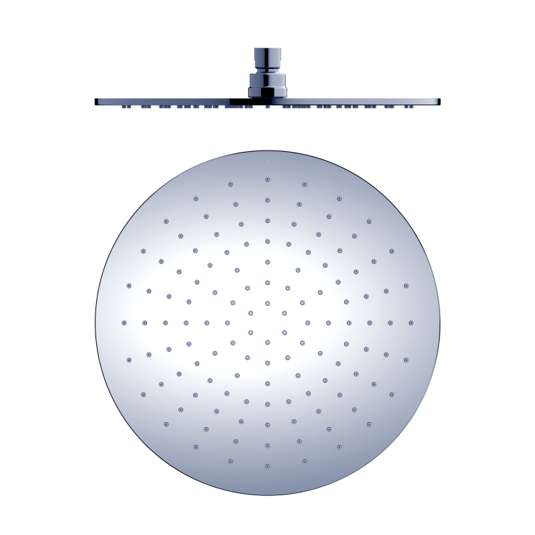NERO ROUND SHOWER HEAD 400MM CHROME