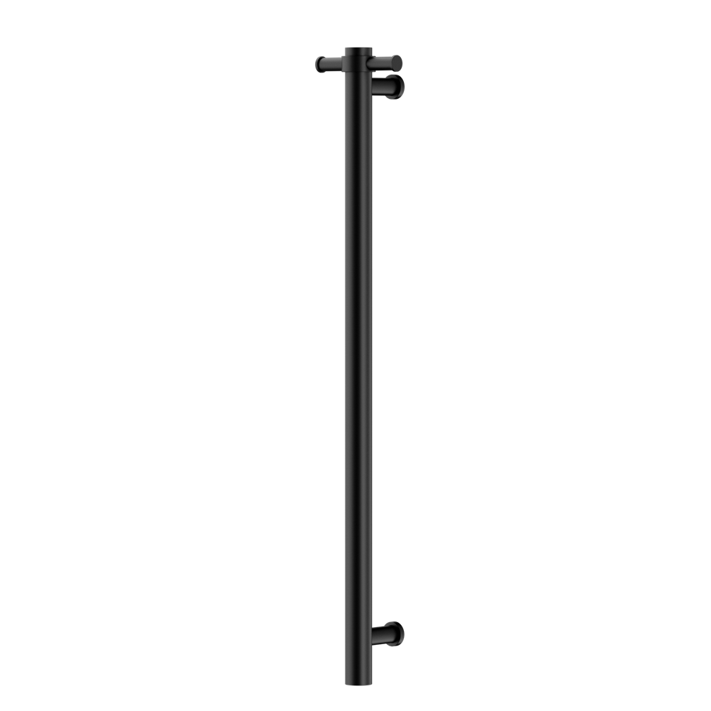 NERO MECCA NON-HEATED VERTICAL TOWEL RAIL MATTE BLACK 900MM
