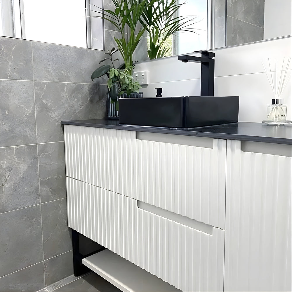 OTTI NOOSA MATTE WHITE 1200MM SINGLE BOWL FLOOR STANDING VANITY