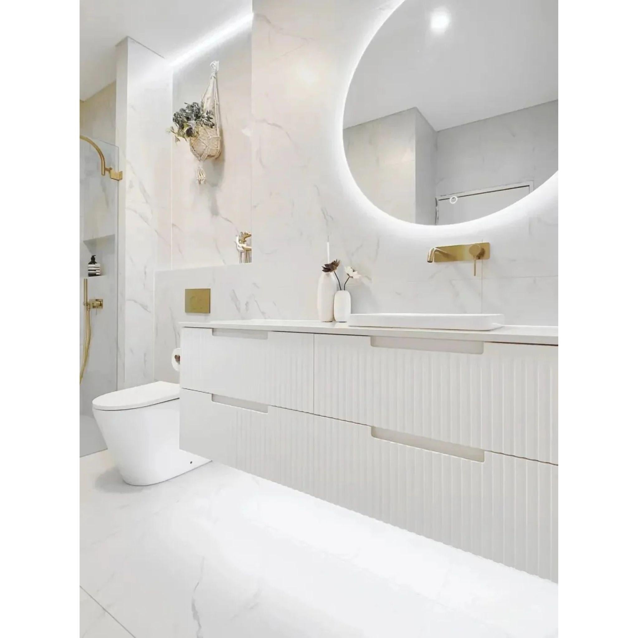 OTTI NOOSA MATTE WHITE 1500MM DOUBLE BOWL WALL HUNG VANITY