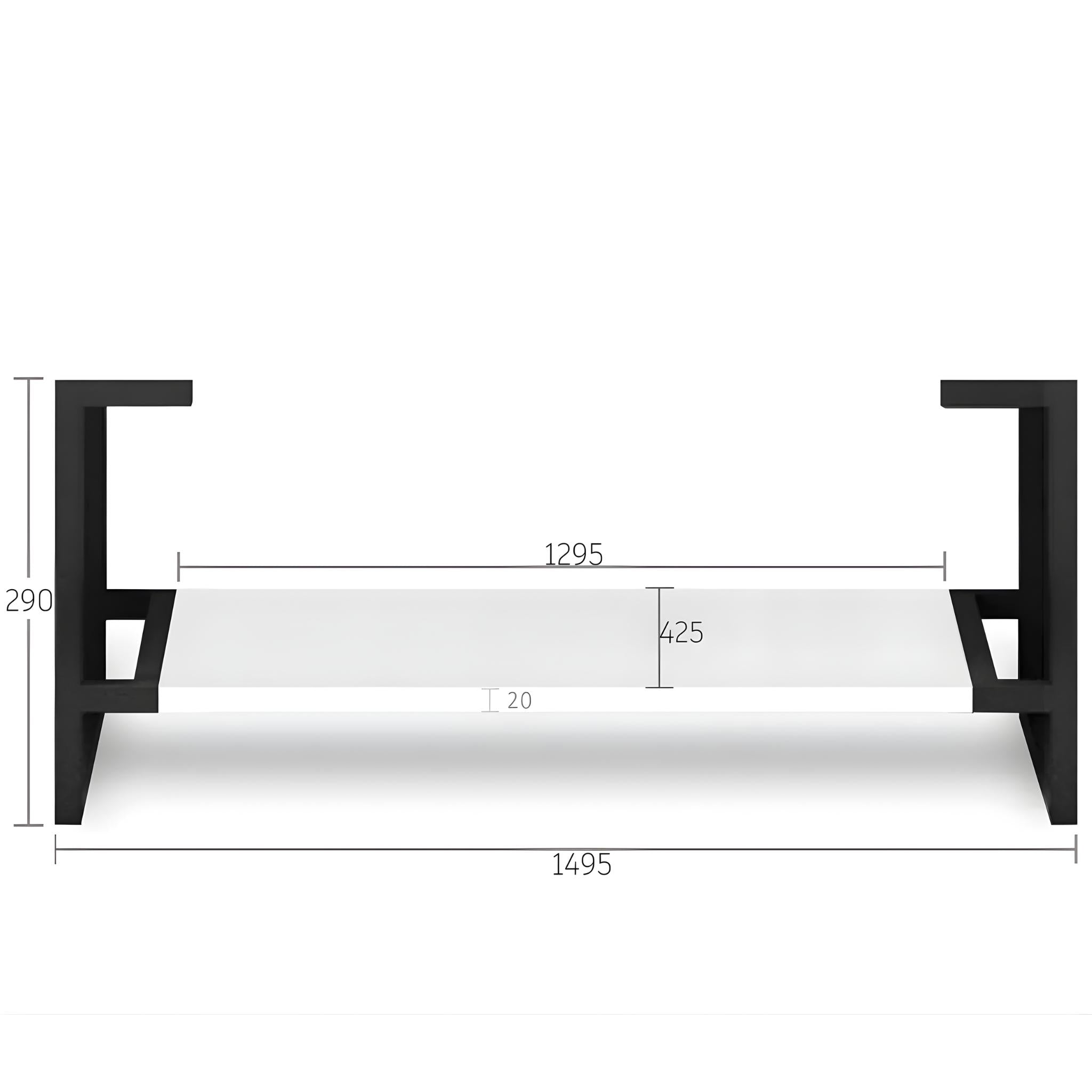 OTTI NOOSA MATTE WHITE 1500MM DOUBLE BOWL FLOOR STANDING VANITY