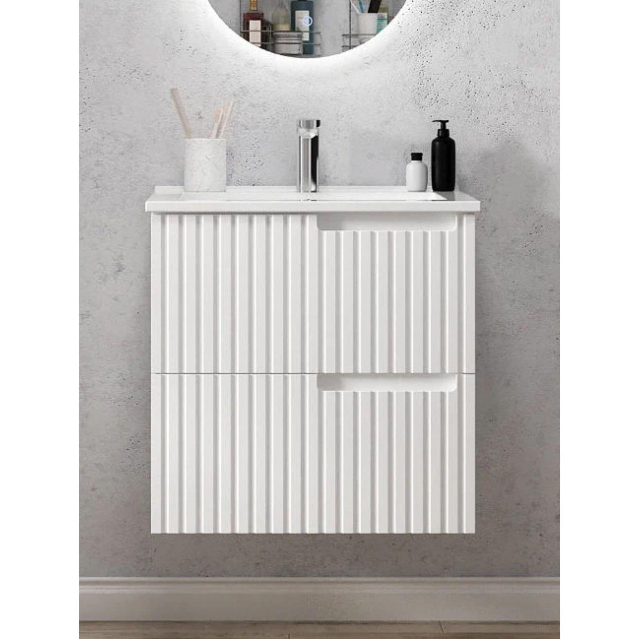 OTTI NOOSA MATTE WHITE 600MM SINGLE BOWL FLOOR STANDING VANITY