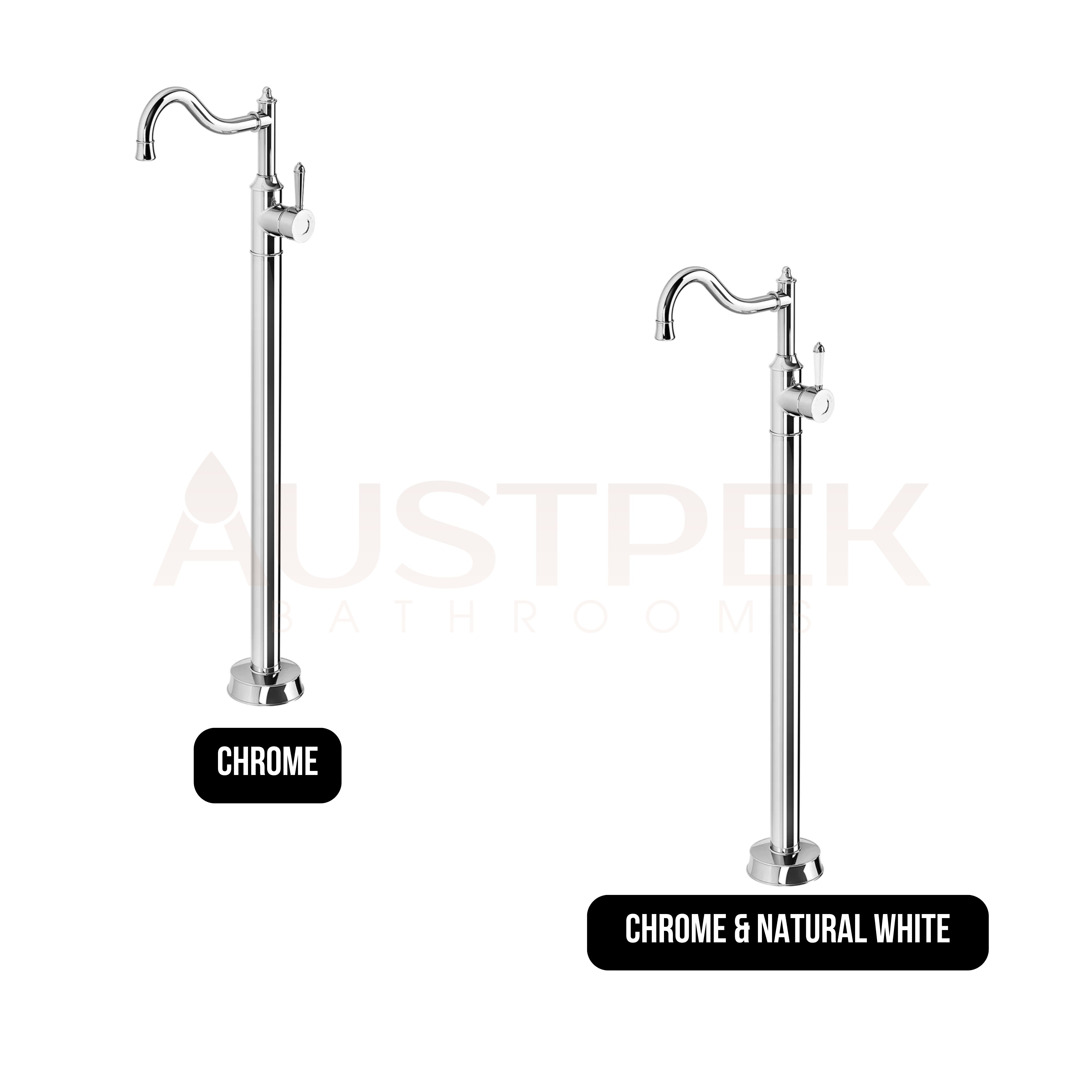 PHOENIX NOSTALGIA FLOOR MOUNTED BATH MIXER SHEPHERDS CROOK CHROME