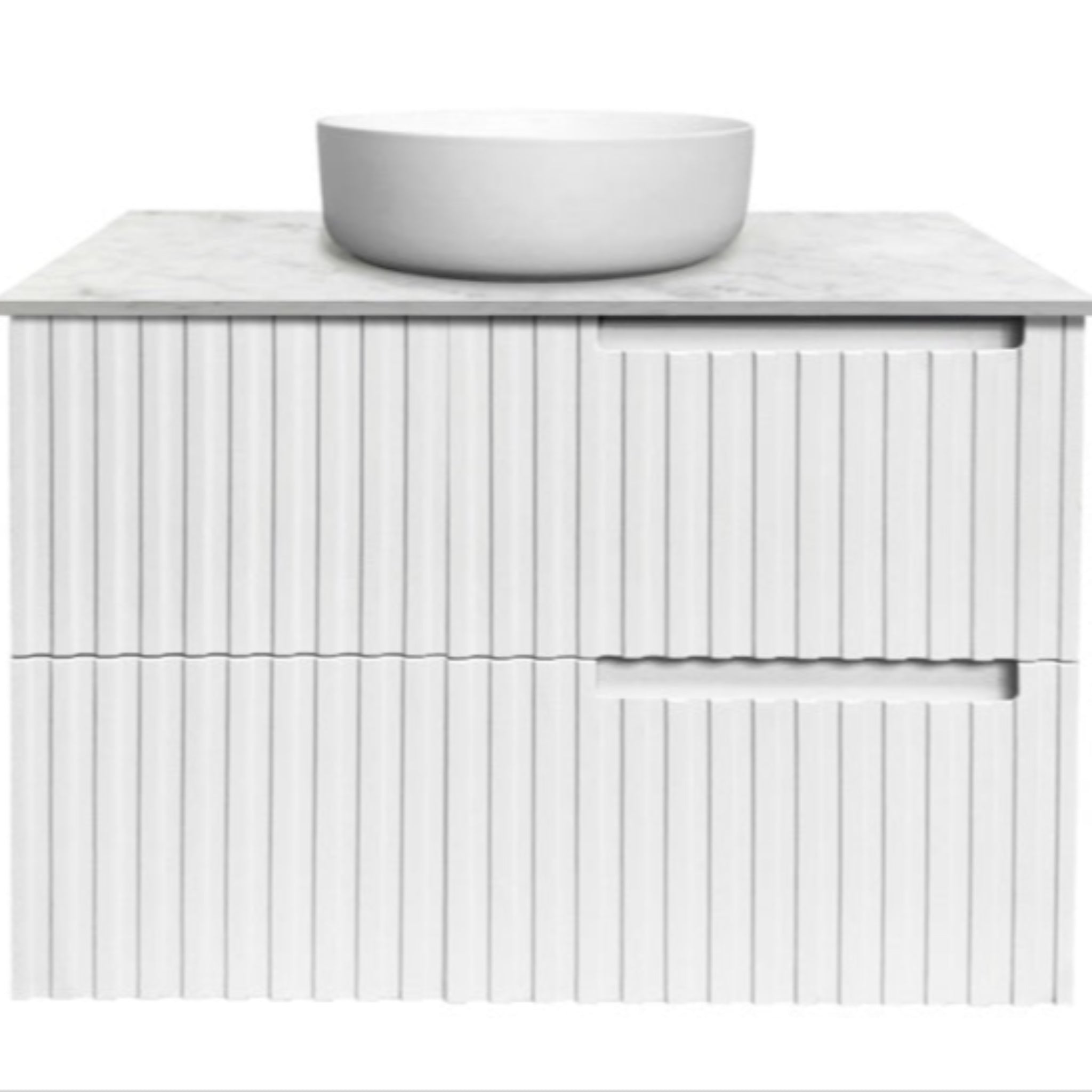 OTTI NOOSA MATTE WHITE 750MM SINGLE BOWL WALL HUNG VANITY