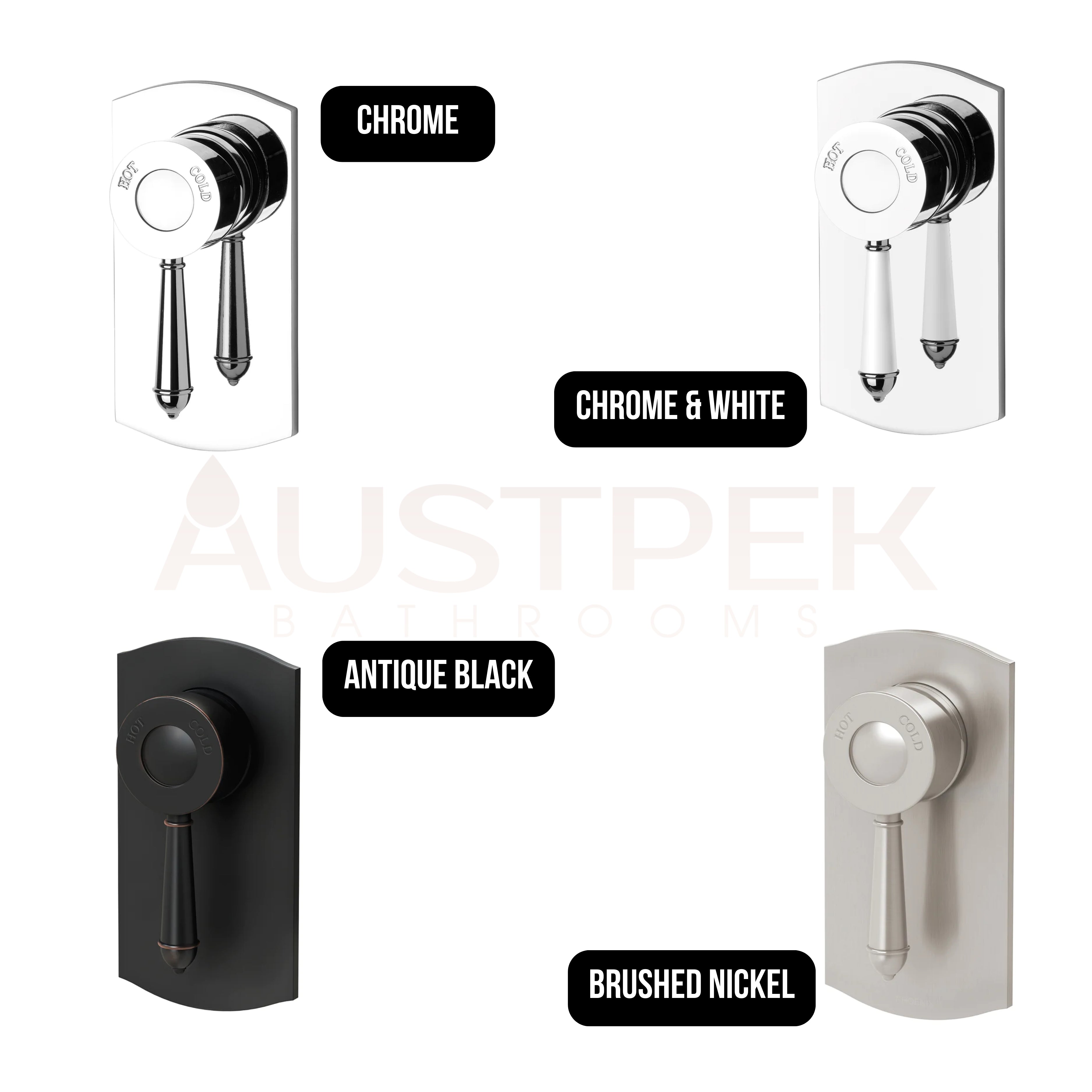 PHOENIX NOSTALGIA SHOWER / WALL MIXER 154MM CHROME AND WHITE