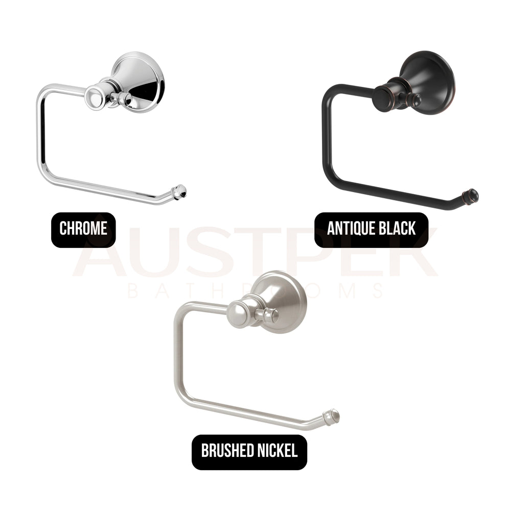 PHOENIX NOSTALGIA TOILET ROLL HOLDER ANTIQUE BLACK 140MM