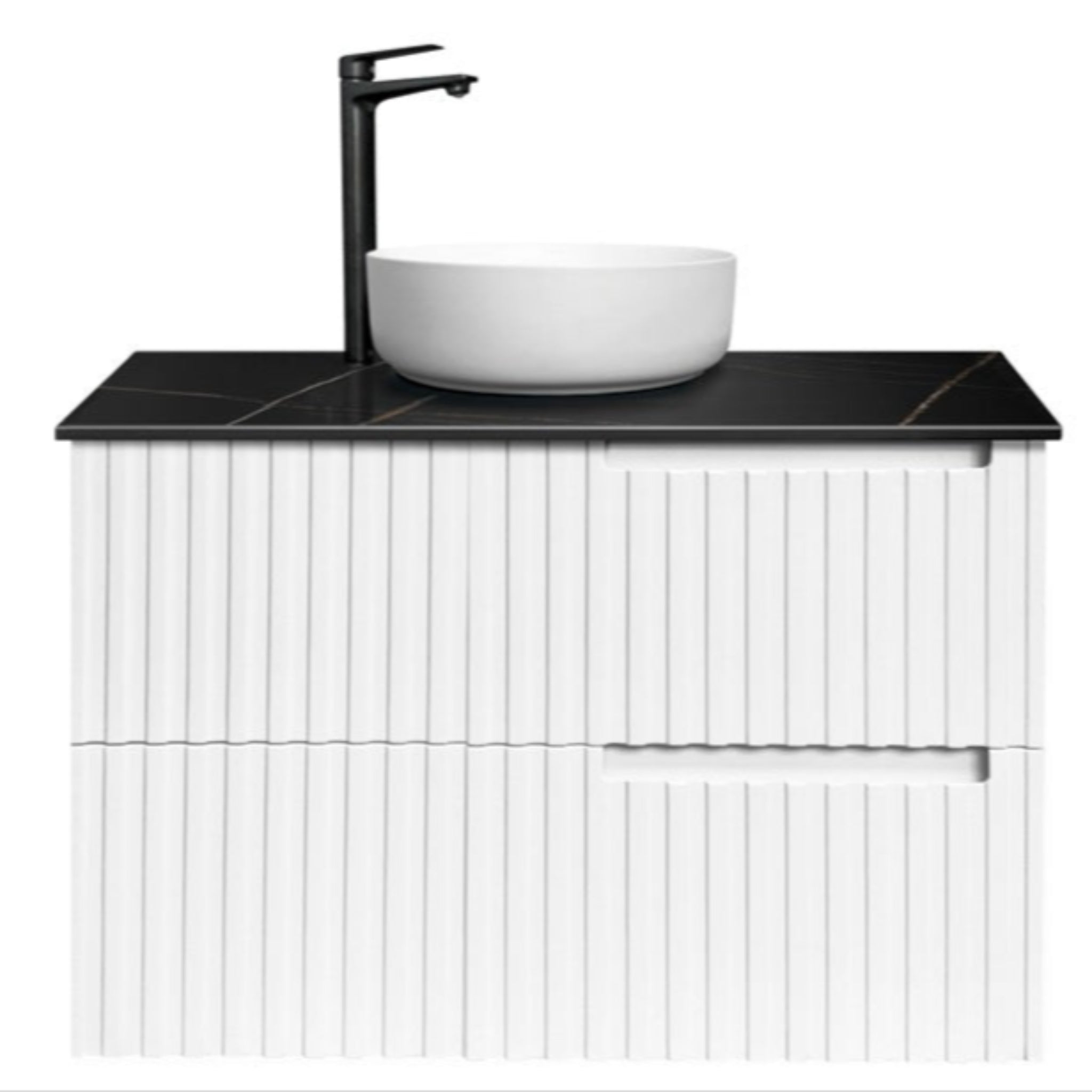OTTI NOOSA MATTE WHITE 900MM SINGLE BOWL WALL HUNG VANITY
