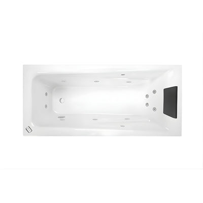 DECINA NOVARA INSET CONTOUR SPA BATH GLOSS WHITE (AVAILABLE IN 1525MM, 1653MM AND 1665MM) WITH 12-JETS