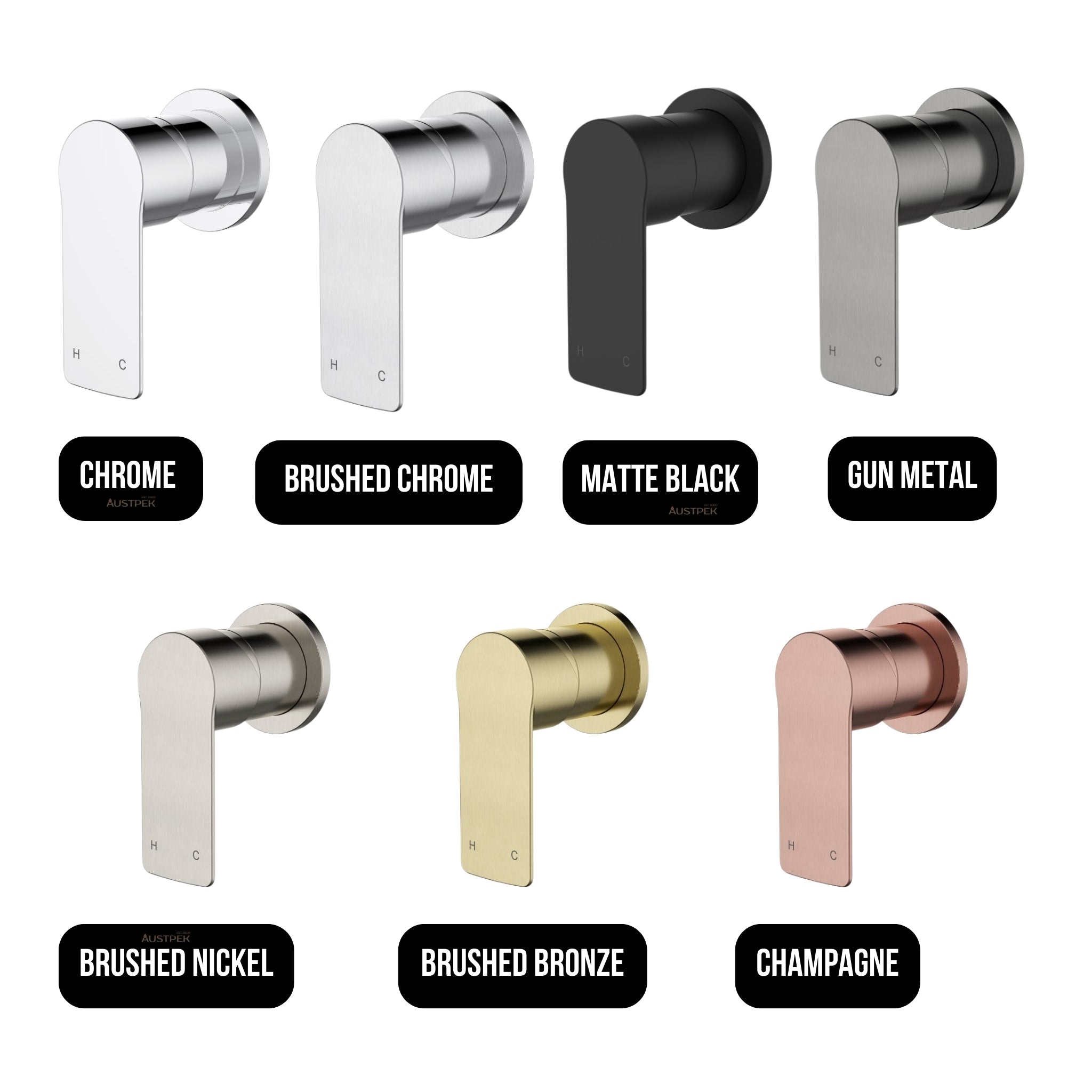 MODERN NATIONAL NOVA LEAD FREE SHOWER MIXER TRIM KIT WITH UNIVERSAL BODY 109MM CHAMPAGNE