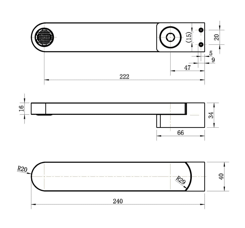 MODERN NATIONAL NOVA LEAD FREE BATH SPOUT 240MM CHAMPAGNE