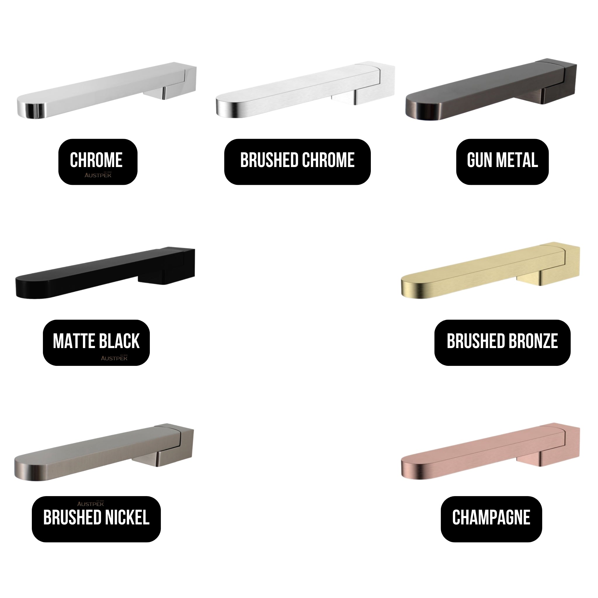 MODERN NATIONAL NOVA LEAD FREE BATH SPOUT 240MM BRUSHED BRONZE