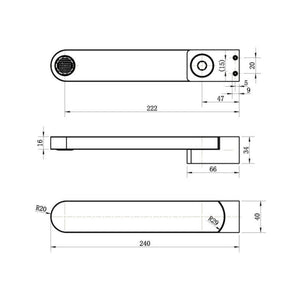 MODERN NATIONAL NOVA LEAD FREE BATH SPOUT 240MM DUSK