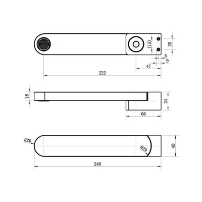 MODERN NATIONAL NOVA LEAD FREE BATH SPOUT 240MM DUSK