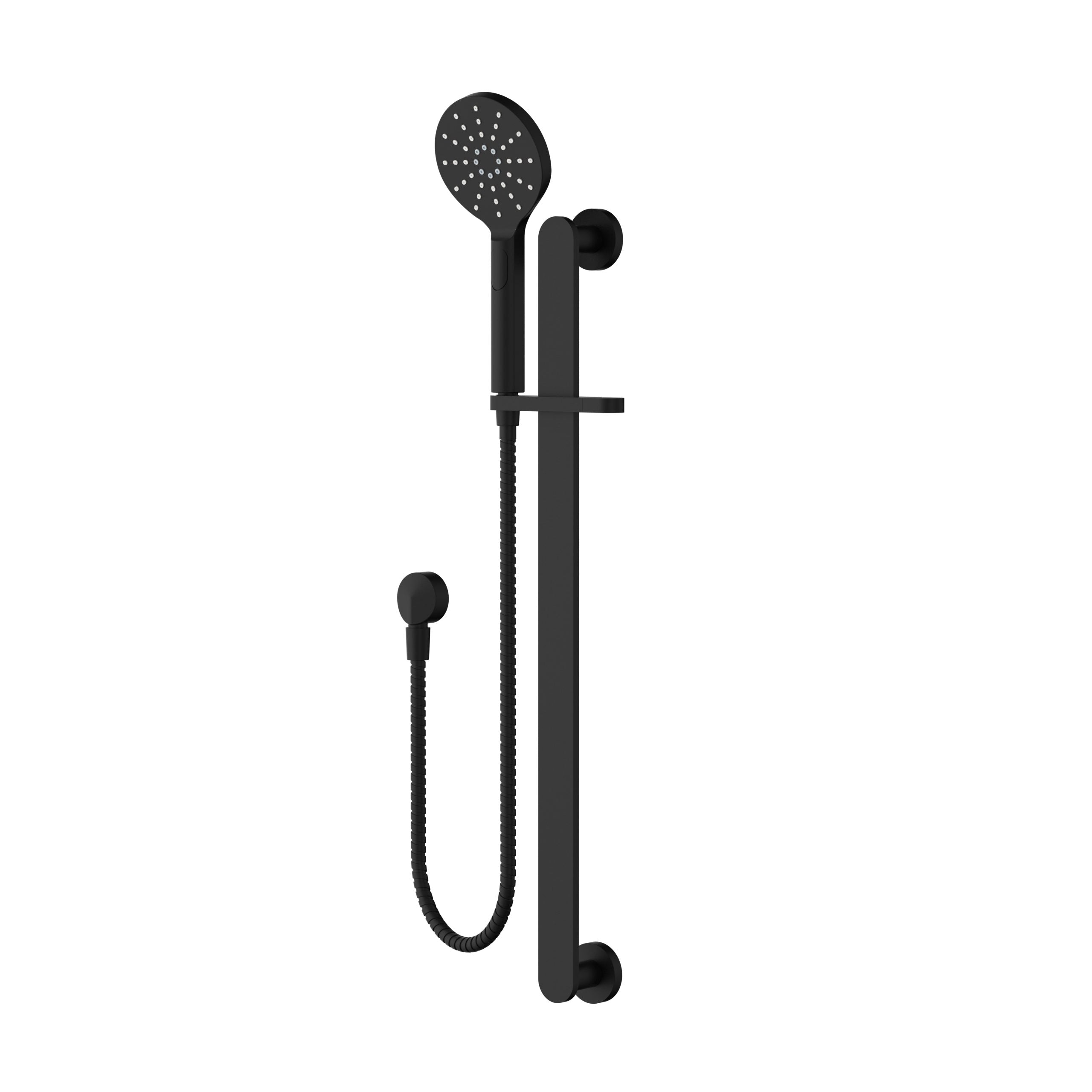 MODERN NATIONAL NOVA SHOWER ON RAIL 700MM MATTE BLACK