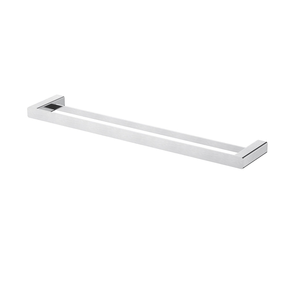 MODERN NATIONAL NOVA DOUBLE TOWEL RAIL 600MM BRUSHED CHROME