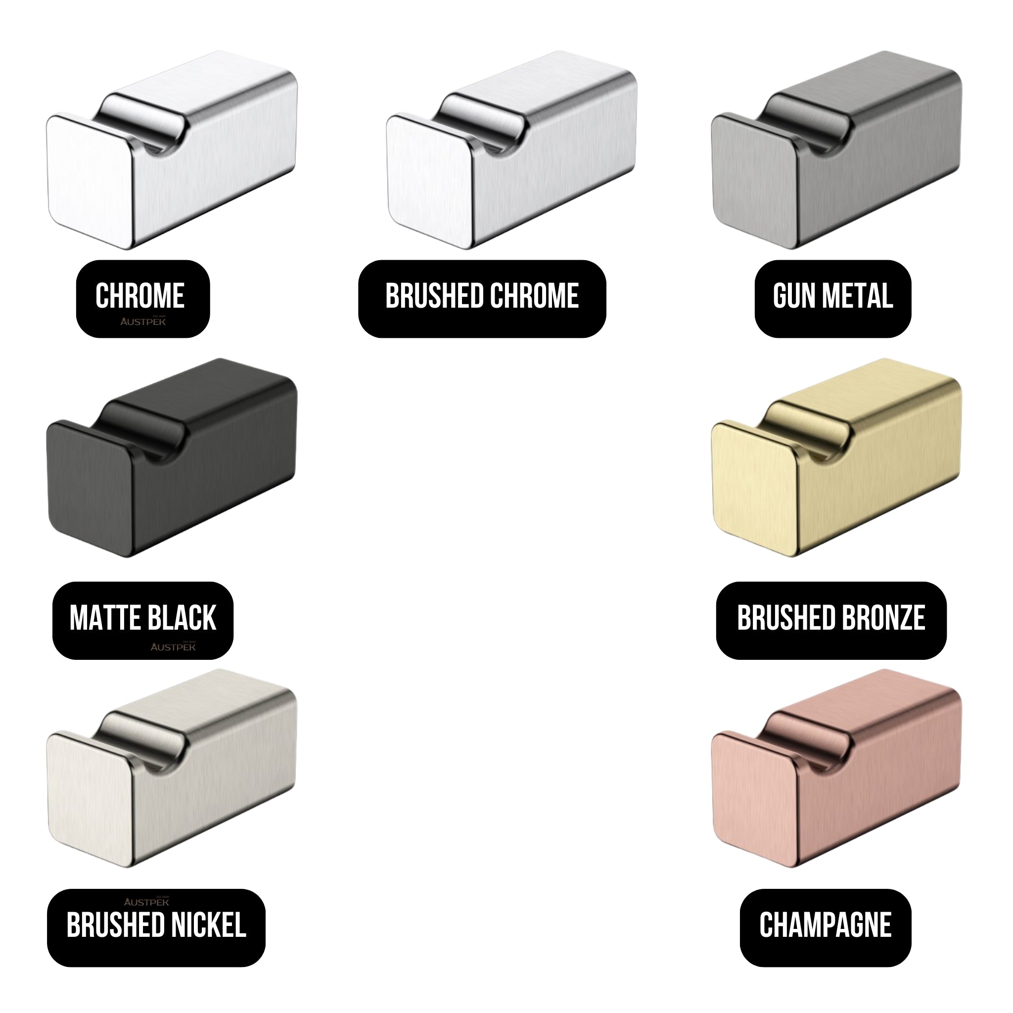 MODERN NATIONAL NOVA SINGLE ROBE HOOK MATTE BLACK