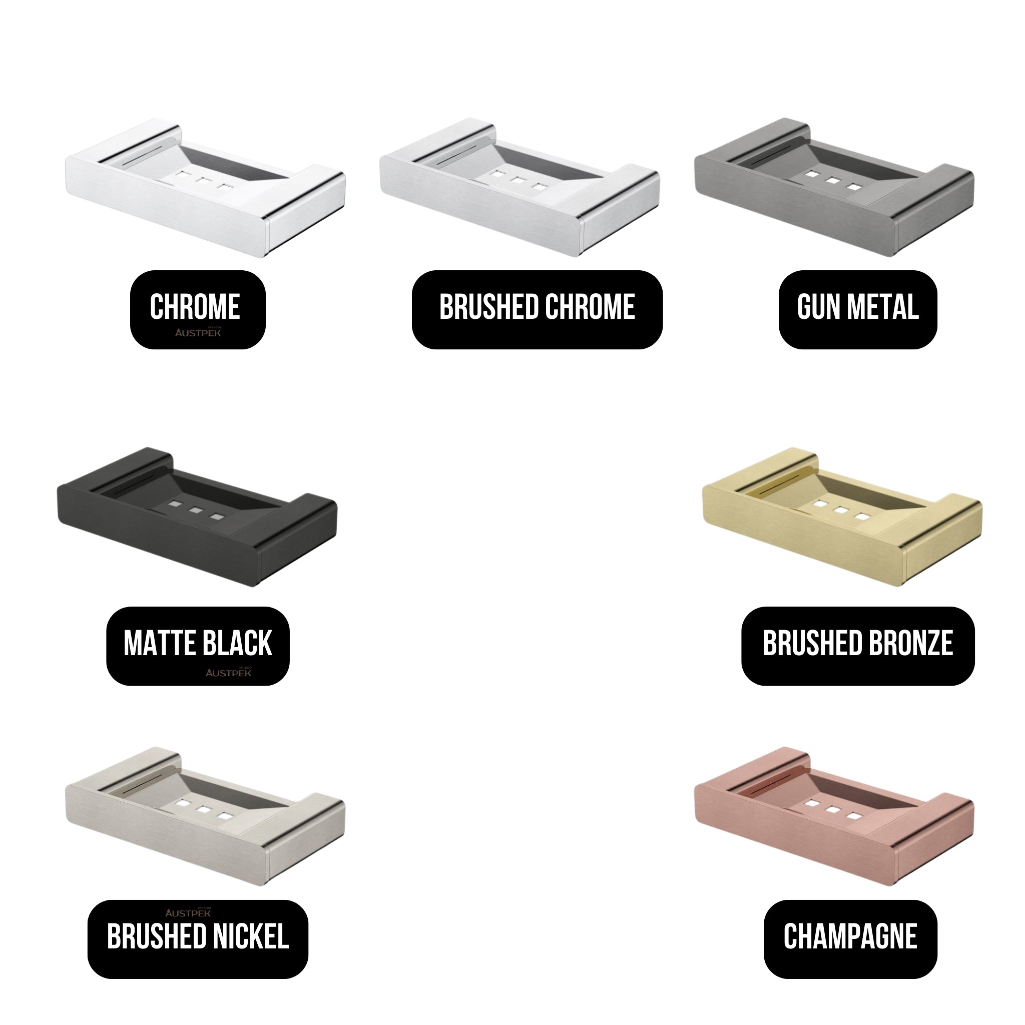 MODERN NATIONAL NOVA SOAP DISH HOLDER 140MM GUN METAL