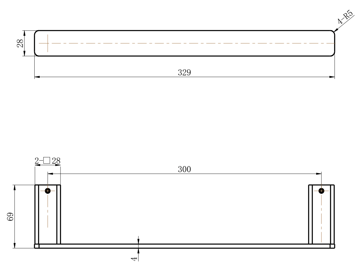 MODERN NATIONAL NOVA TOWEL HOLDER 329MM CHROME
