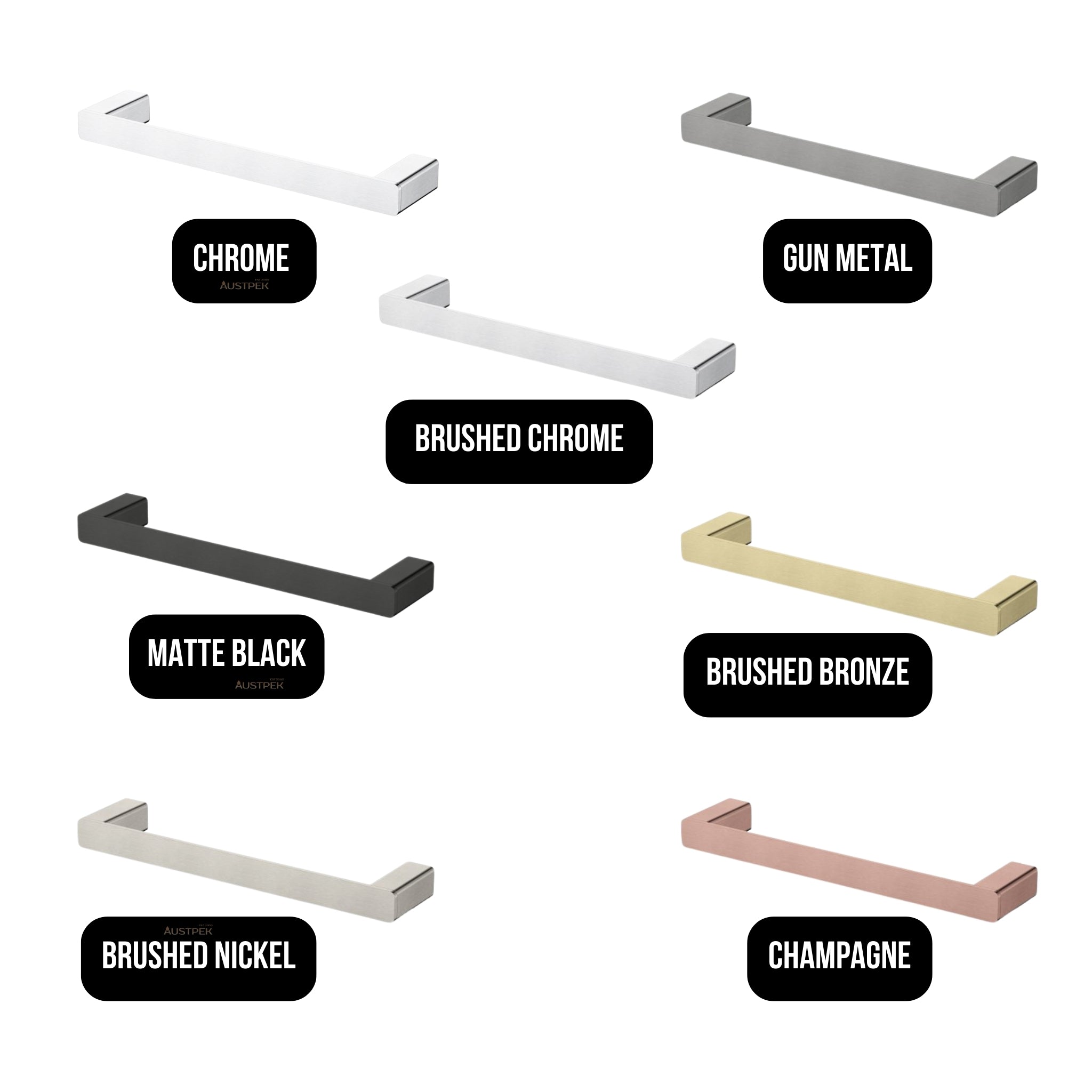 MODERN NATIONAL NOVA TOWEL HOLDER 329MM BRUSHED NICKEL