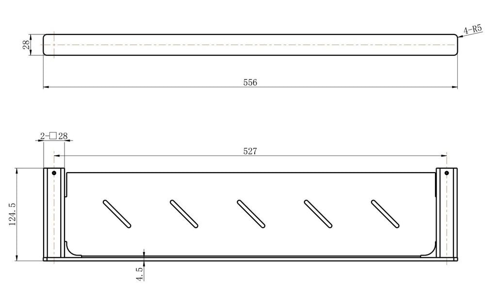 MODERN NATIONAL NOVA METAL SHELF 556MM DUSK