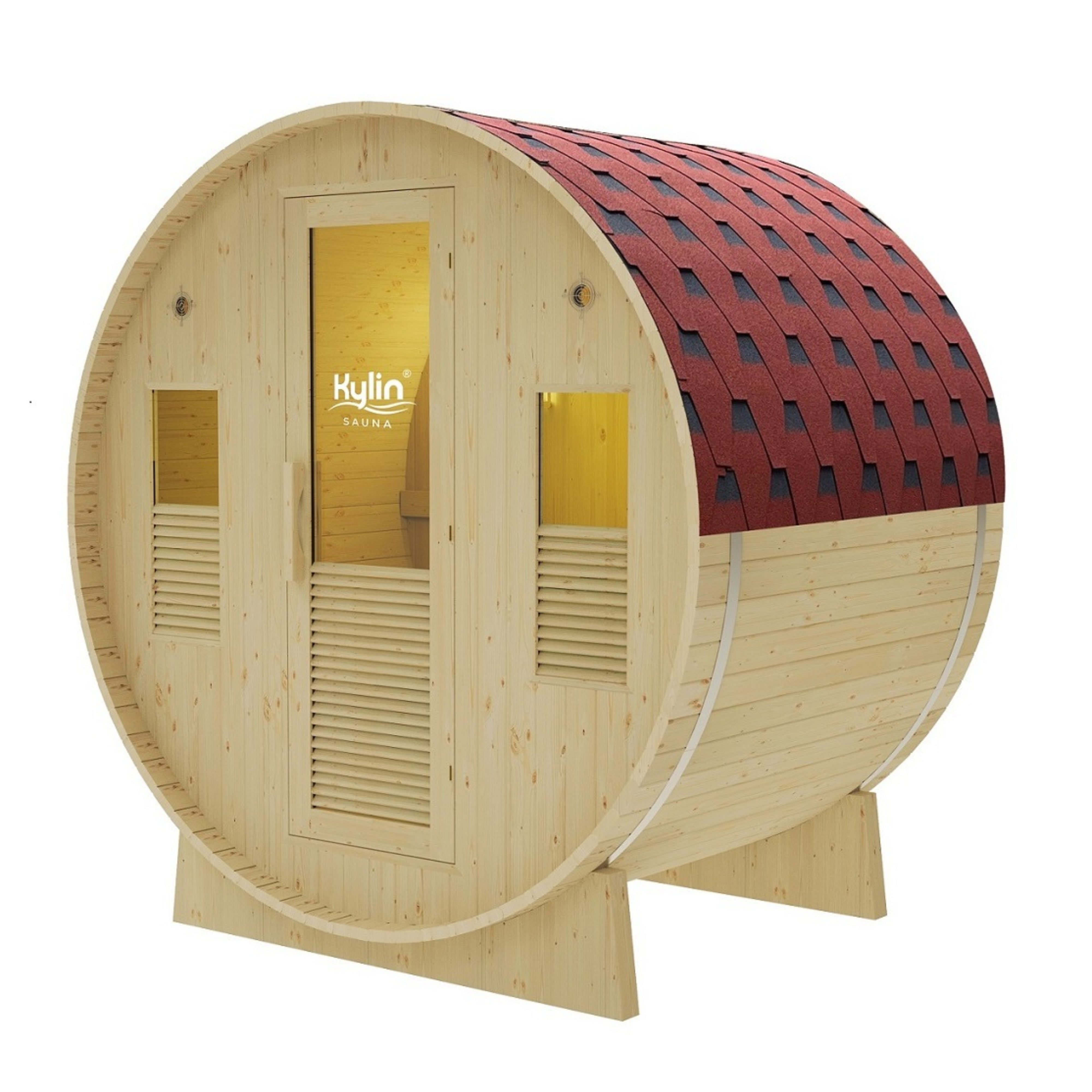 KYLIN 4-6 PERSON OUTDOOR BARREL SAUNA