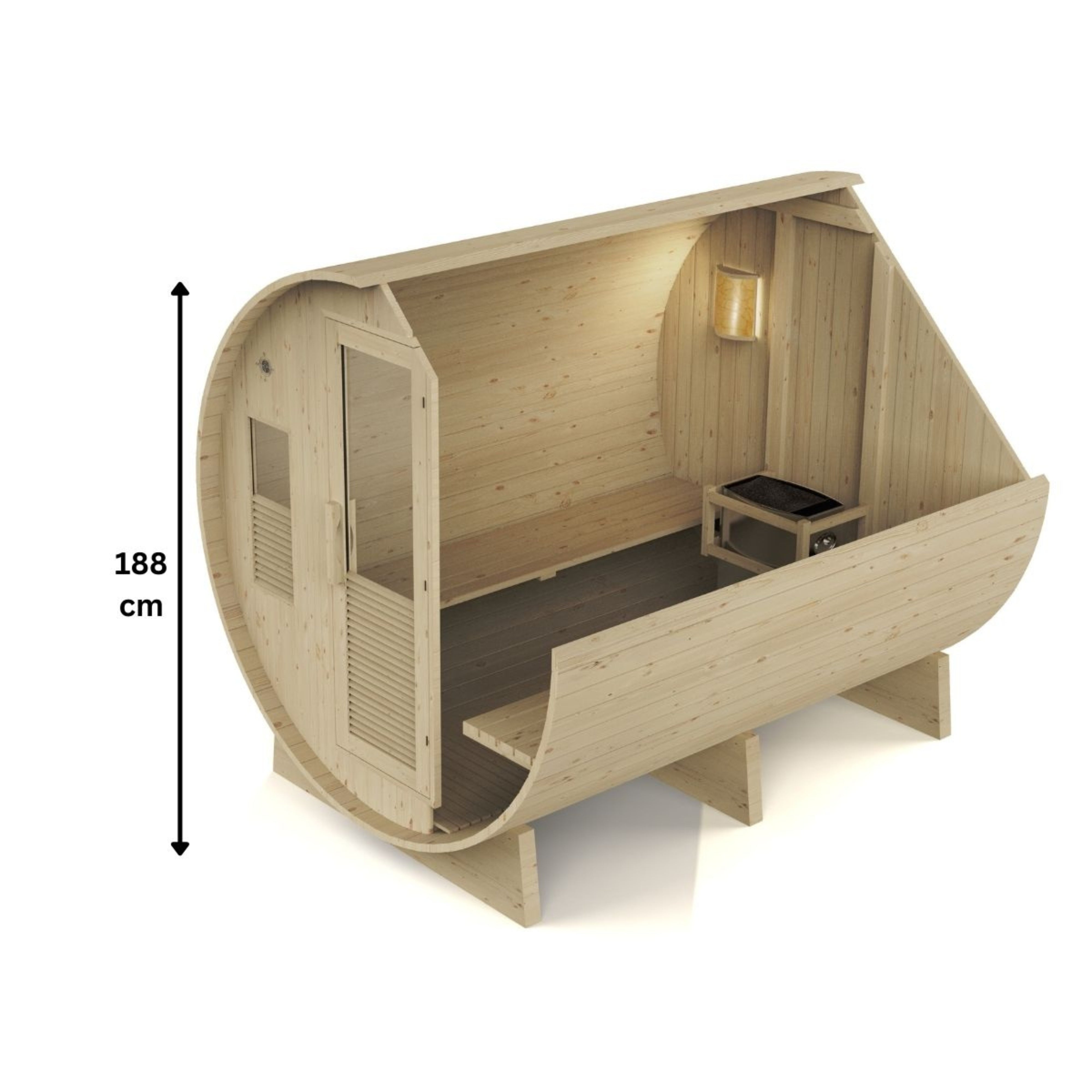 KYLIN 6 PERSON OUTDOOR BARREL SAUNA