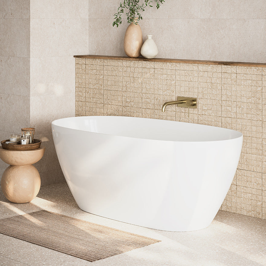 OLIVERI NAPLES FREESTANDING BATHTUB HIGH GLOSS WHITE (AVAILABLE IN 1500MM AND 1700MM)
