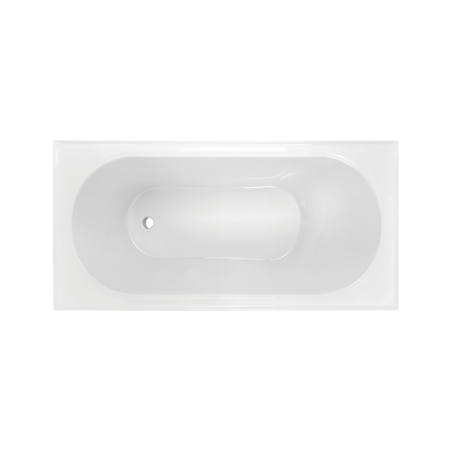 OLIVERI NAPLES INSET BATH WITH TILE BEAD HIGH GLOSS WHITE (AVAILABLE IN 1520MM AND 1665MM)