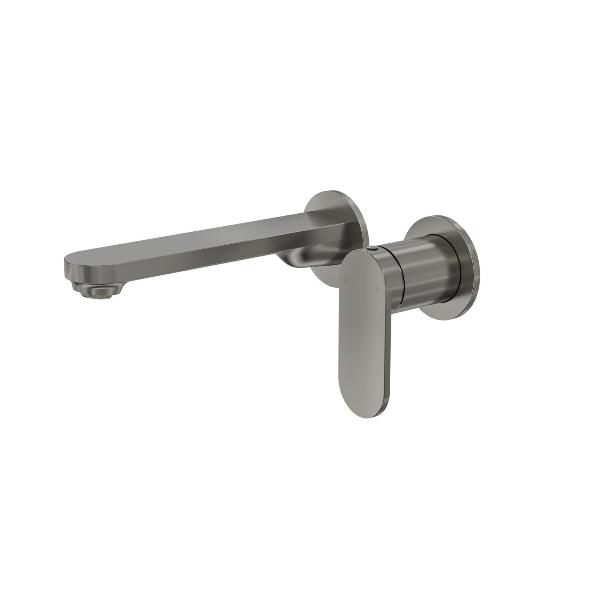 LINSOL CAPO 2-PLATE WALL BASIN / BATH MIXER 188MM GUN METAL