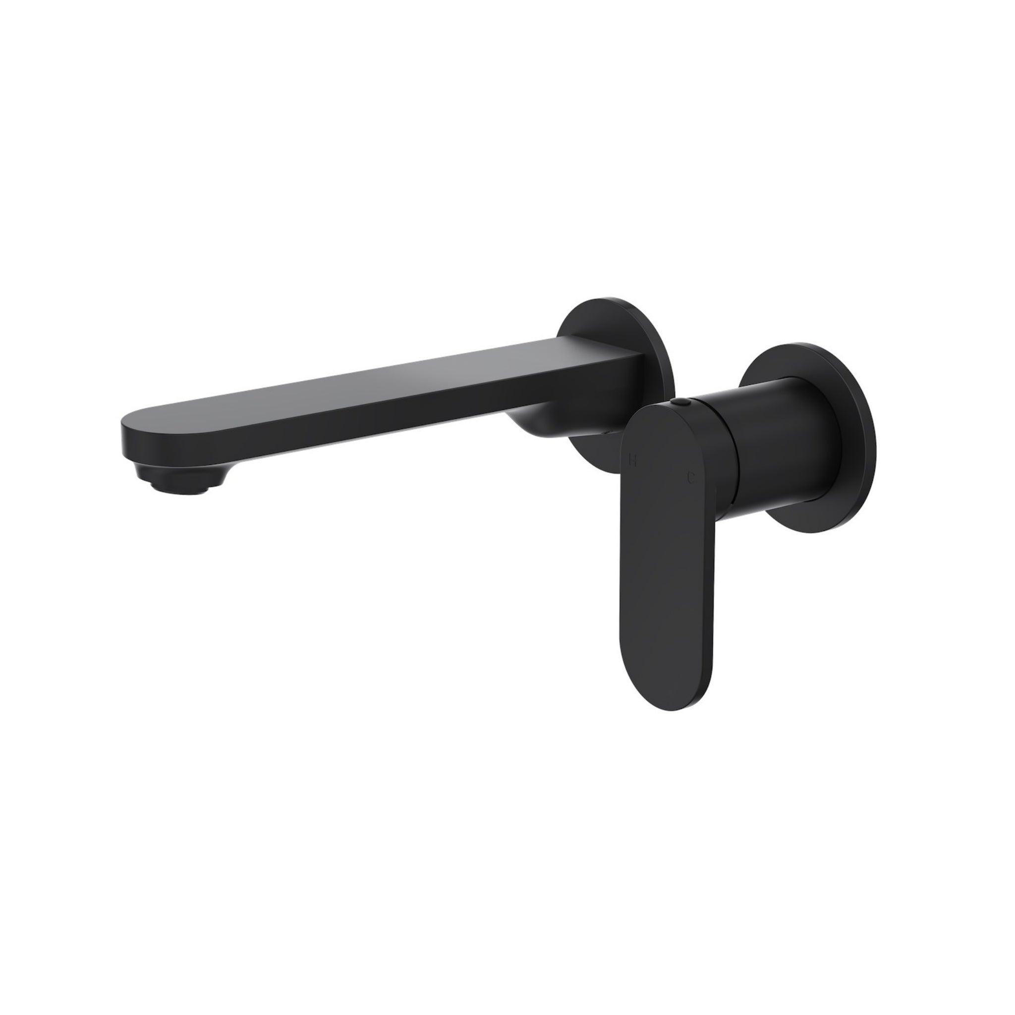 LINSOL CAPO 2-PLATE WALL BASIN / BATH MIXER 188MM MATTE BLACK