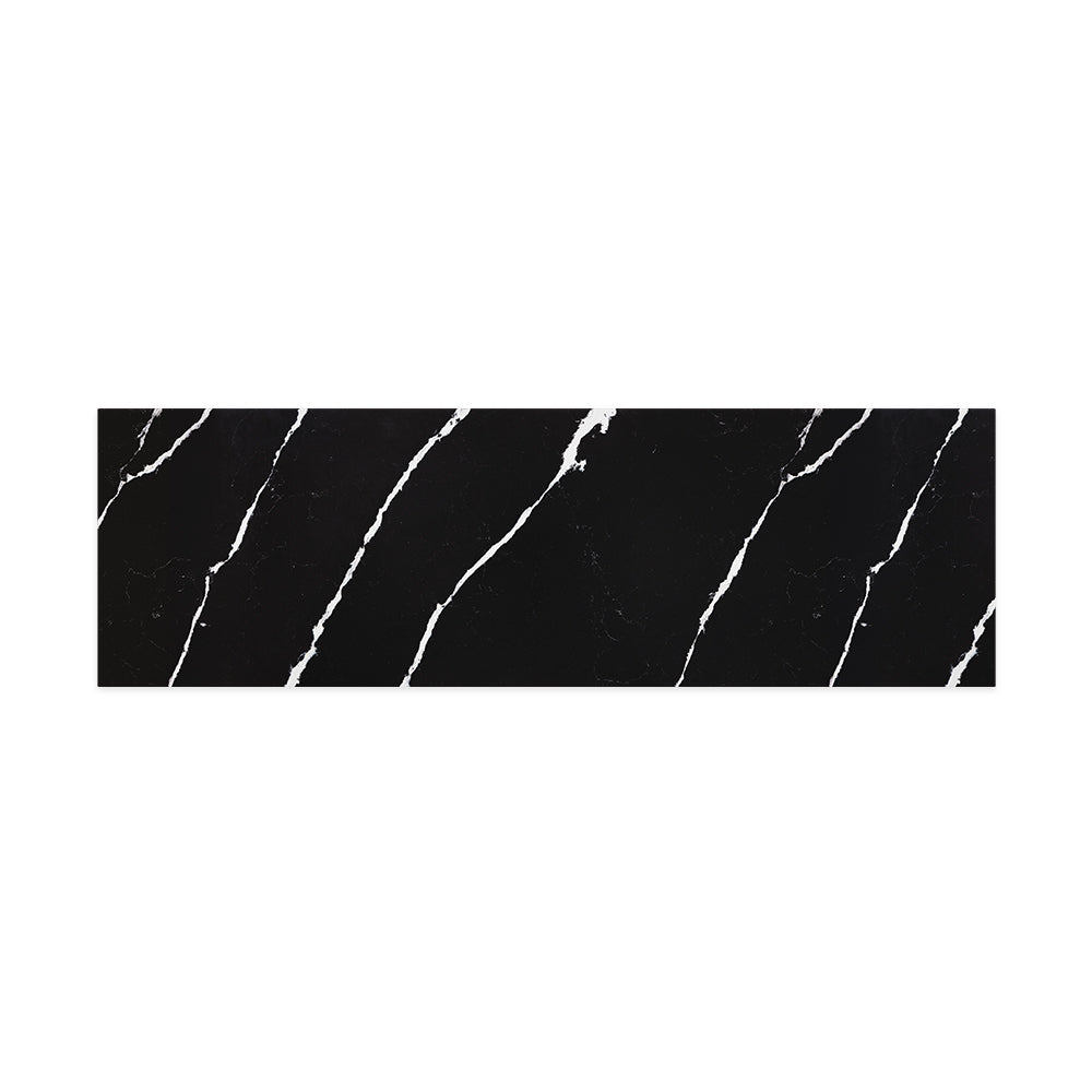 FIENZA NERO VENA SILICA FREE RECTANGULAR STONE BENCHTOP (AVAILABLE IN 600MM, 750MM, 900MM, 1200MM, 1500MM AND 1800MM)