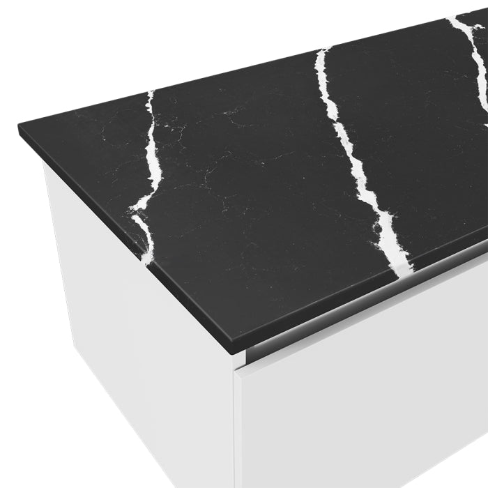 FIENZA NERO VENA SILICA FREE RECTANGULAR STONE BENCHTOP (AVAILABLE IN 600MM, 750MM, 900MM, 1200MM, 1500MM AND 1800MM)