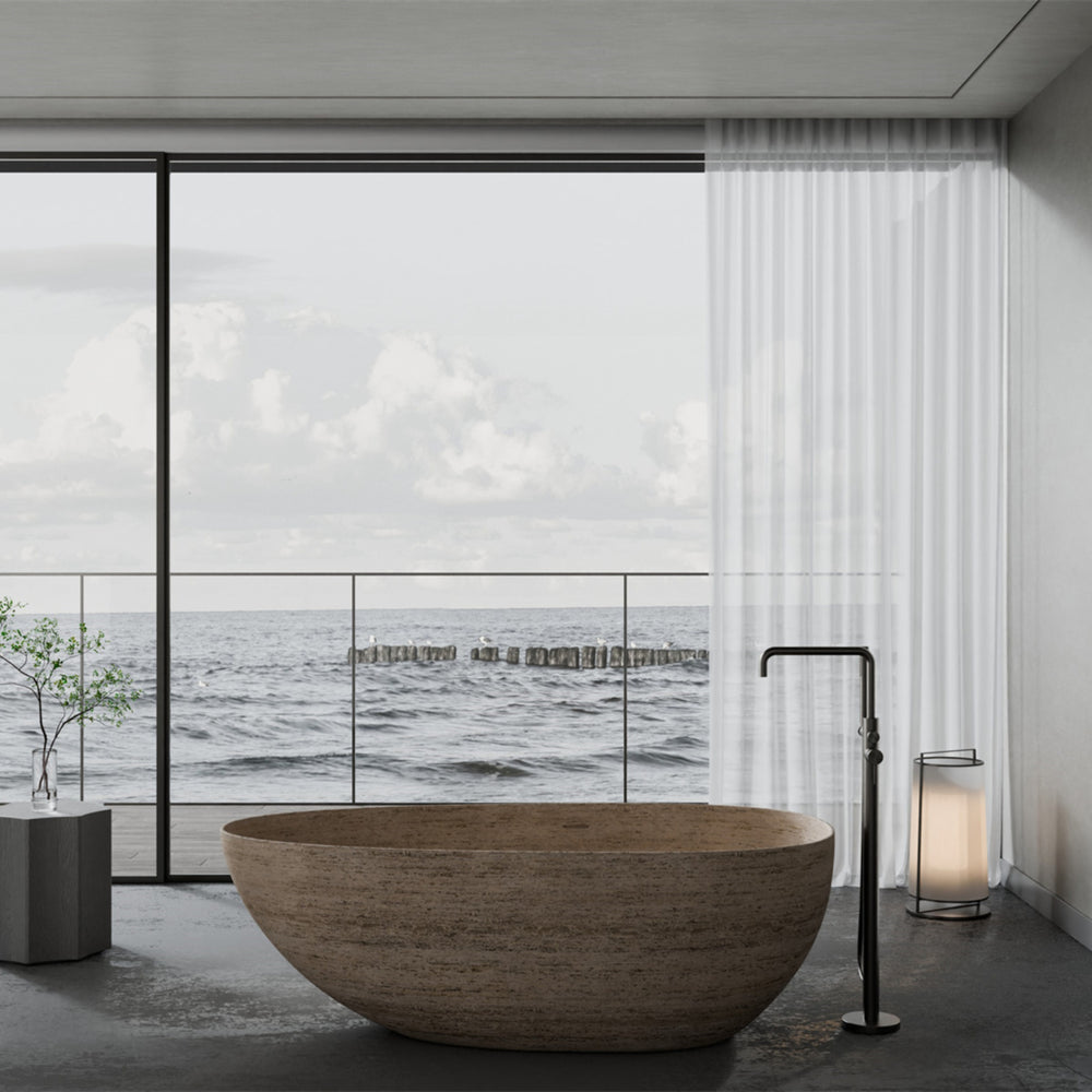 NERO ZEN FREESTANDING BATH MIXER GRAPHITE