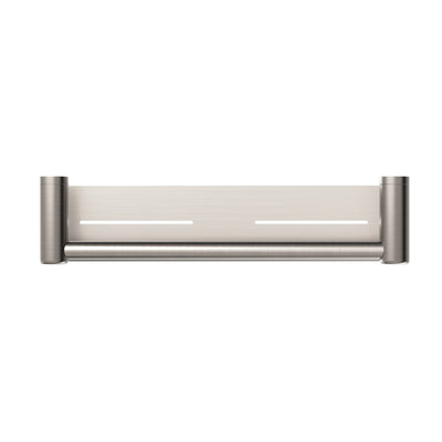NERO MECCA CARE GRAB RAIL WITH SHELF BRUSHED NICKEL (AVAILABLE IN 300MM AND 450MM)
